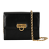 Small Wallet On Chain, &pound;180, Handbags, Black, Leather, Front view